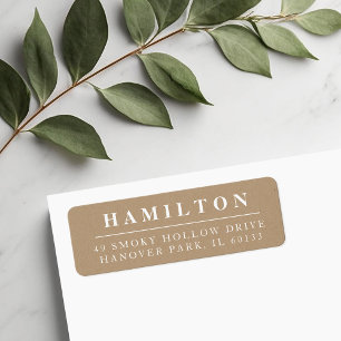 Étiquette d'adresse de retour pour monogramme de f