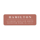 Étiquette d'adresse de retour pour monogramme de f (Devant)