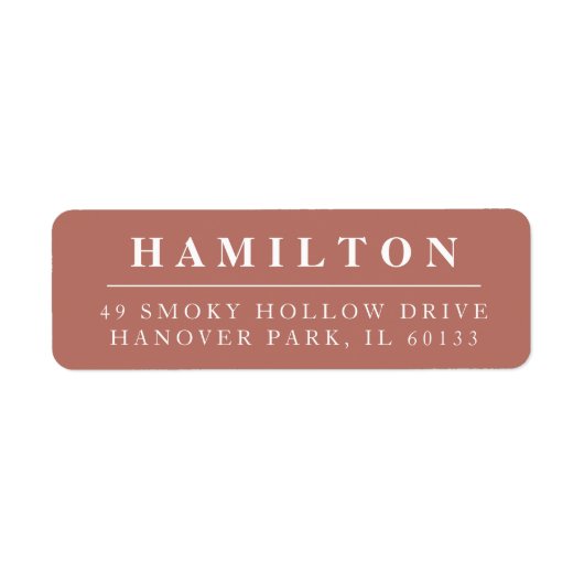 Étiquette d'adresse de retour pour monogramme de f (Devant)