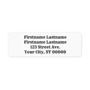 Étiquette d'adresse de retour pour un couple avec