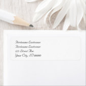 Étiquette d'adresse de retour pour un couple avec  (En situation)