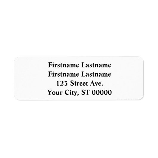 Étiquette d'adresse de retour pour un couple avec  (Devant)