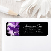 Étiquette d'adresse de retour pourpre de l'aéronef (En situation)