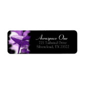 Étiquette d'adresse de retour pourpre de l'aéronef (Devant)