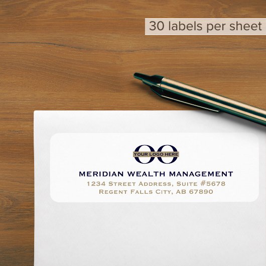 Étiquette d'adresse de retour professionnelle pers