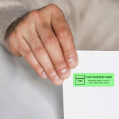 Étiquette d'adresse de retour professionnelle vert