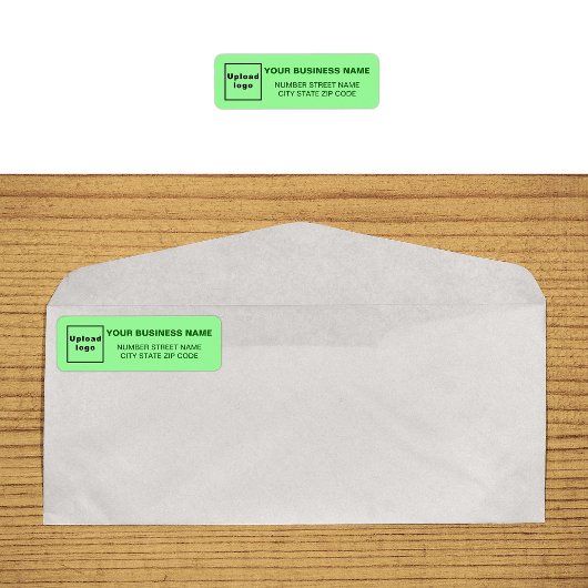 Étiquette d'adresse de retour professionnelle vert