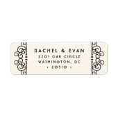 Étiquette d'adresse de retour prospère Déco | Ivoi (Devant)