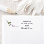 Étiquette d'adresse de retour Purple Lilac (En situation)