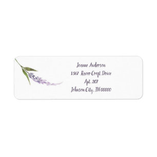 Étiquette d'adresse de retour Purple Lilac