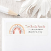 Étiquette d'adresse de retour Rainbow (En situation)