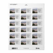 Étiquette d'adresse de retour Rainy Morecambe Bay (Feuille entière)