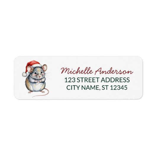Étiquette d'adresse de retour Rat de compagnie de (Devant)