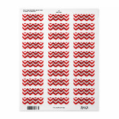 Étiquette d'adresse de retour Red Chevron (Feuille entière)
