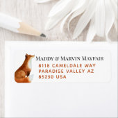 Étiquette d'adresse de retour Red Fox (En situation)