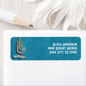 Étiquette d'adresse de retour Retro Diner (En situation)