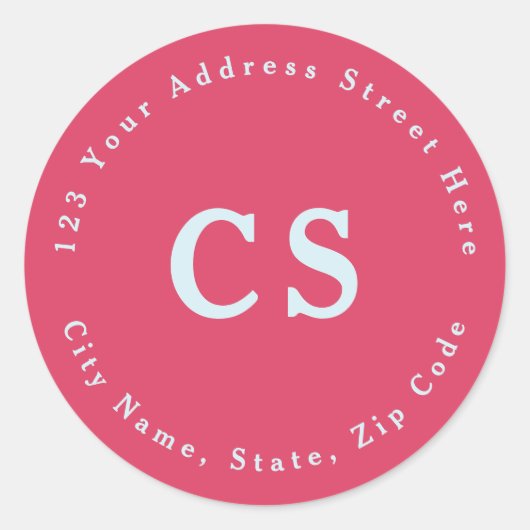 Étiquette d'adresse de retour ronde Modèle brillan (Devant)