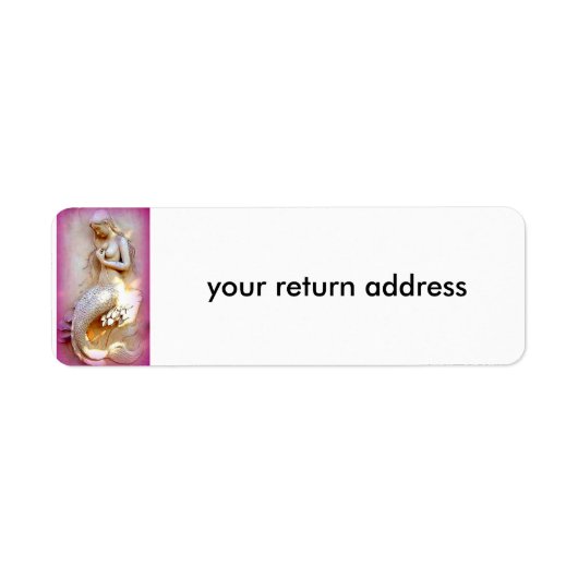 étiquette d'adresse de retour rose (Devant)