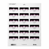 étiquette d'adresse de retour rose (Feuille entière)