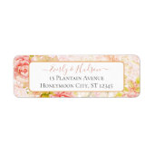 Étiquette d'adresse de retour Rose bleu Serenity (Devant)