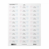 Étiquette d'adresse de retour rose et bleu (Feuille entière)
