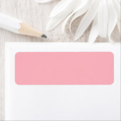 Étiquette d'adresse de retour rose tendre (En situation)
