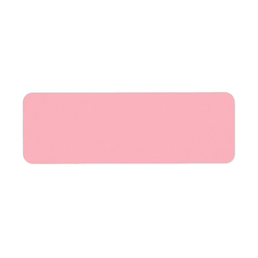 Étiquette d'adresse de retour rose tendre (Devant)