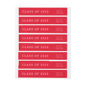 Étiquette d'adresse de retour rouge de l'examen de (Feuille)