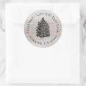 Étiquette d'adresse de retour Russe Christmas Tree (Sac)