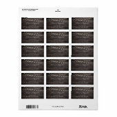 Étiquette d'adresse de retour Rustic Wood String (Feuille entière)