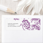 Étiquette d'adresse de retour rustique chic (En situation)