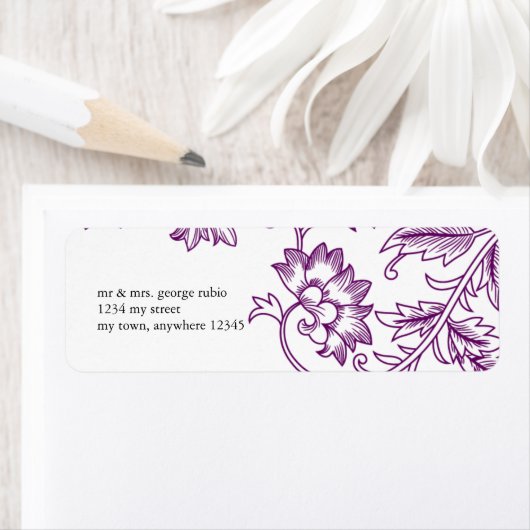 Étiquette d'adresse de retour rustique chic (En situation)