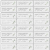 Étiquette d'adresse de retour rustique et transpar (Devant)