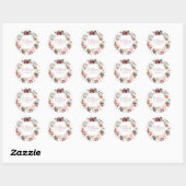 Étiquette d'adresse de retour scellée Rose Poussié (Feuille)
