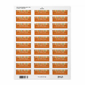 Étiquette d'adresse de retour Sherbet Stripes (Feuille entière)