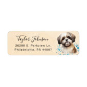 Étiquette d'adresse de retour Shih Tzu (Devant)