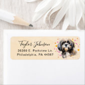 Étiquette d'adresse de retour Shih Tzu (En situation)