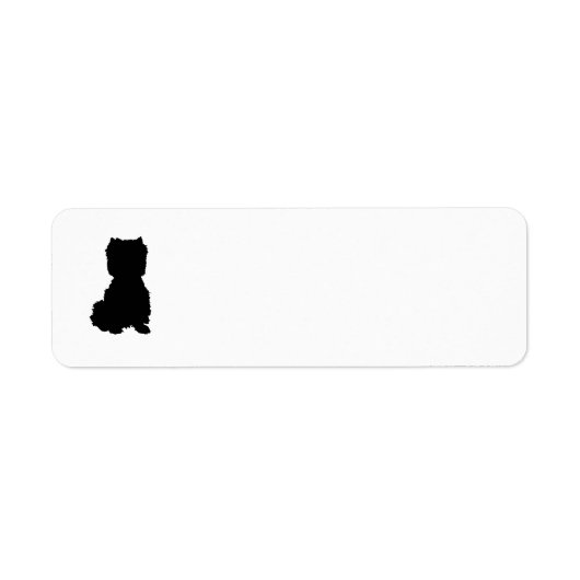 Étiquette d'adresse de retour silhouette Westie (Devant)