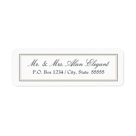 Étiquette d'adresse de retour simple (Devant)