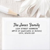 Étiquette d'adresse de retour simple (En situation)