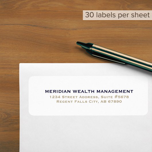 Étiquette d'adresse de retour simple