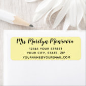 Étiquette d'adresse de retour simple (En situation)