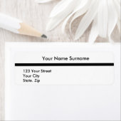 Étiquette d'adresse de retour simple blanche 16 (En situation)