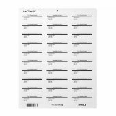 Étiquette d'adresse de retour simple blanche 16 (Feuille entière)