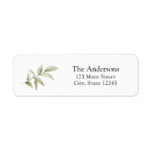 Étiquette d'adresse de retour simple de Greenery (Devant)