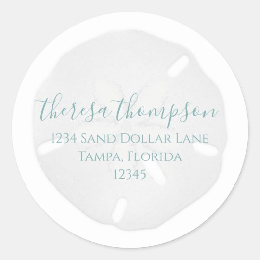 Étiquette d'adresse de retour simple Dollar de sab (Devant)