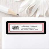 Étiquette d'adresse de retour simple et élégante ( (En situation)