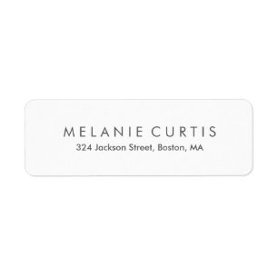 Étiquette d'adresse de retour simple et lisible