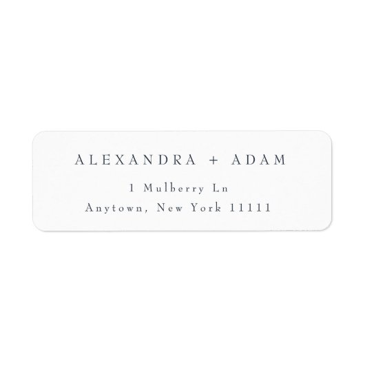 Étiquette d'adresse de retour simple et minimalist (Devant)