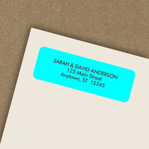 Étiquette d'adresse de retour simple et moderne Ne